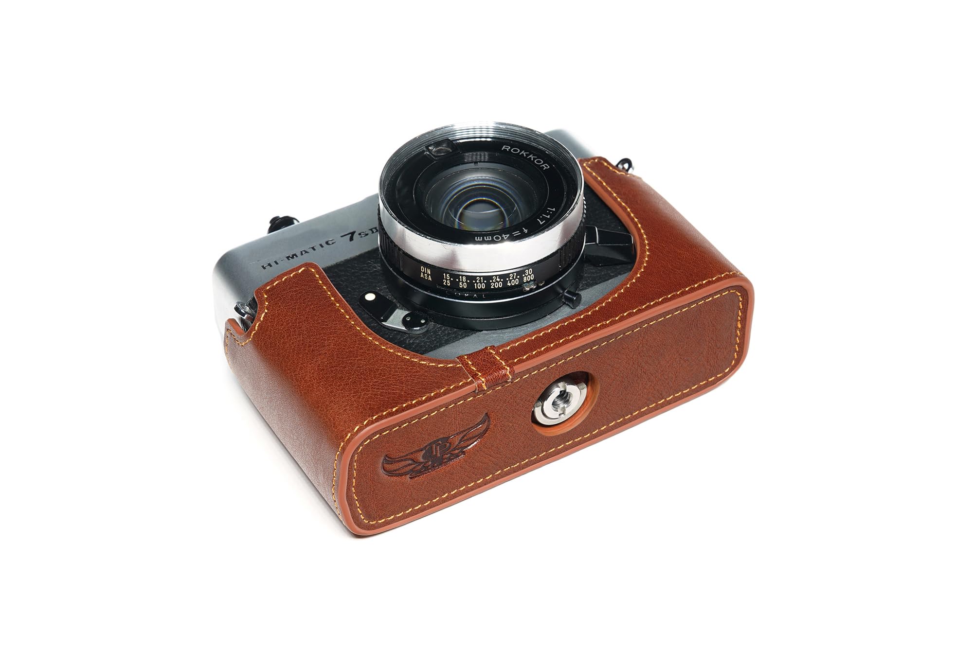 【下52】Minolta Hi-Matic 7s レザーケース付き Amazon.com : Handmade Genuine Real Leather Half Camera Case Bag